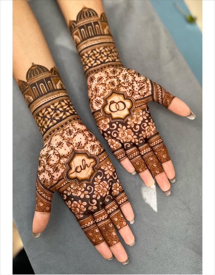 Engagement Mehendi by Avani Varsani